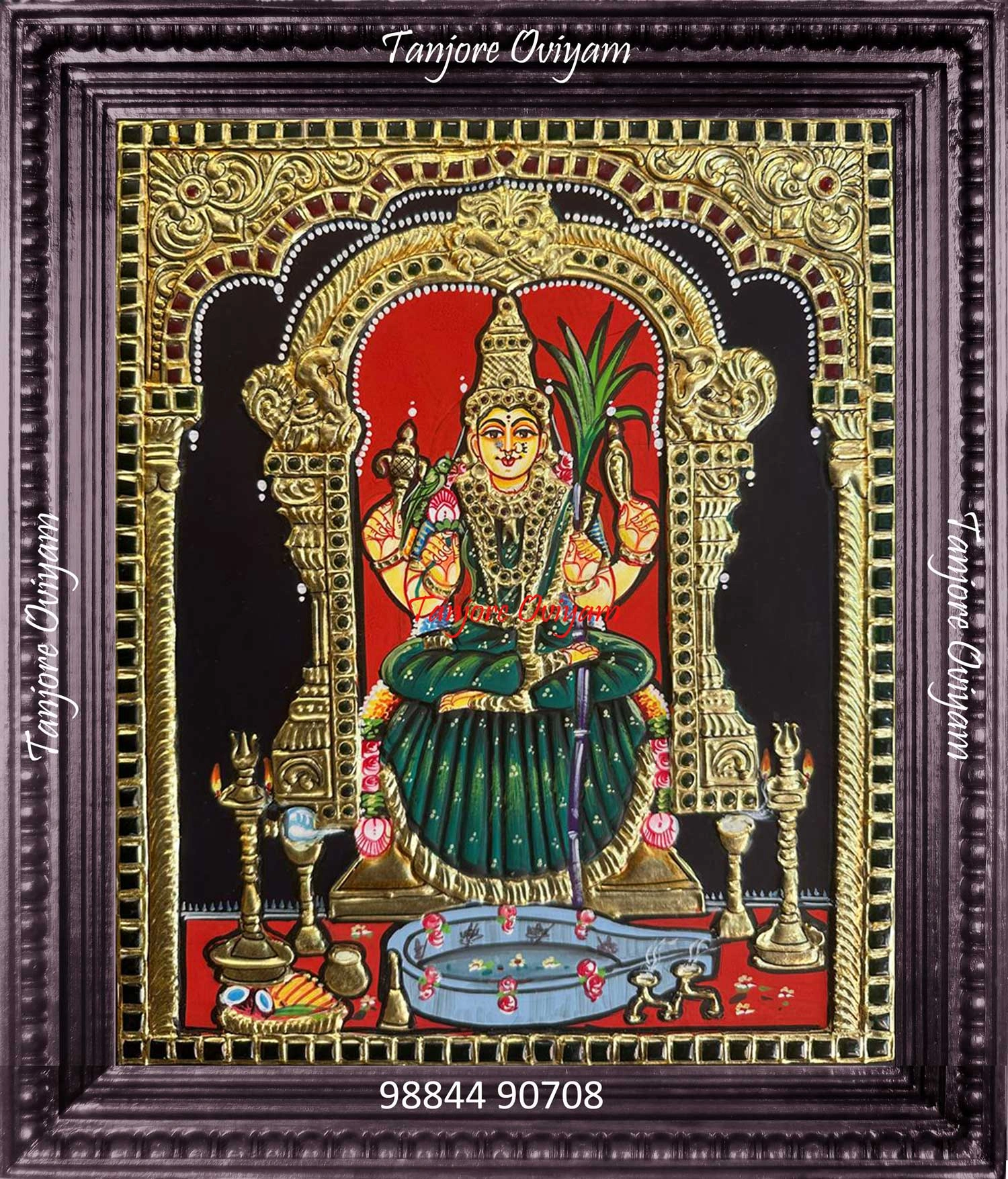 Kamatchi Amman Painting – Authentic South Indian Art